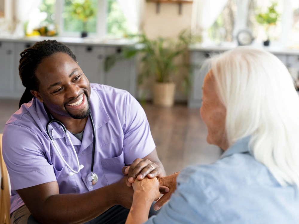 Thrive On Care provides overnight care for women laying in bed with a pillow.